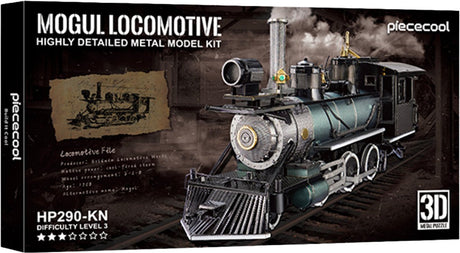 Geronimo games piececool - mogul locomotive - - hobby - metalen model - 3d puzzel - level 3 - highly detailed - color - 282 stukjes