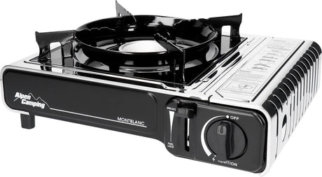 Alpen camping - gasfornuis 2.2kw met gasfornuis kruis | camping fornuis - gasverbruik 160 g h piëzo-ontsteking