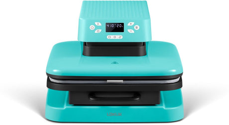 Loklik - auto heat press machine voor het personaliseren van tshirts, sweater, dekens, handdoeken, draagtassen, zakken en ander textiel - hittepers voor sublimatie met vinyl - blauw