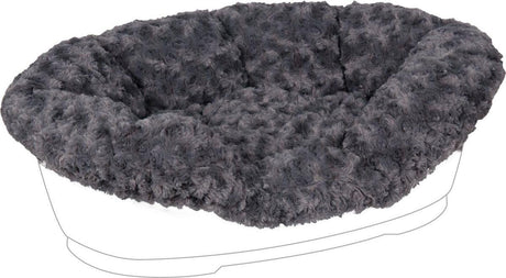 Flamingo hondenkussen tuck cuddly grijs xl – 92x61x26 cm – elastische pluche hoes – perfect voor tuck hondenmand –