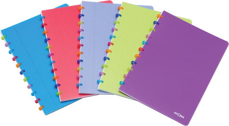 Atoma tutti frutti schrift - a4 - 144 bladzijden - gelijnd - geassorteerde kleuren - 1 stuk