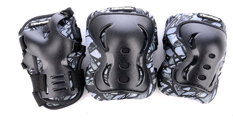 Tempish skate beschermset volwassenen - knie elleboog pols - zwart - maat l large