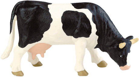 Bullyland 62442 – speelfiguur en verzamelfiguur koe liesel zwart wit – ca. 9 cm – levensecht en detailrijk vormgegeven – ideaal als educatief speelfiguur, taartdecoratie of klein cadeautje voor kinderen vanaf 3 jaar.