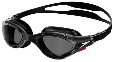 Speedo biofuse 2.0 zwembril - ergonomische duikbril volwassenen - anti condens uv-bescherming - professionele zwembril met drukknopsluiting - superzachte afdichting - zwart smoke one size