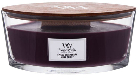 Woodwick heartwick flame ellipse geurkaars - spiced blackberry - 50 branduren