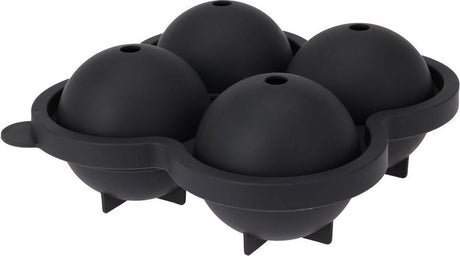 Home styling ijsbalmaker voor 4 ijsballen - siliconevorm - zwart