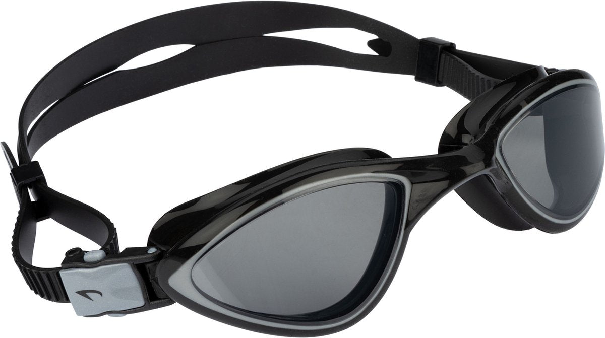 Avento zwembril flex - curved wide view - zwart - verstelbaar - anti-condens uv-bescherming one size