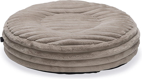 Designed by lotte reza hondenkussen - rond - dikke ribstof - beige - 65x65x16 cm