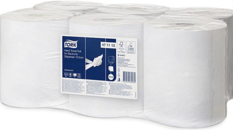 Tork 471113 6st handdoeken h12 2-laags wit a 6 rollen (471113)