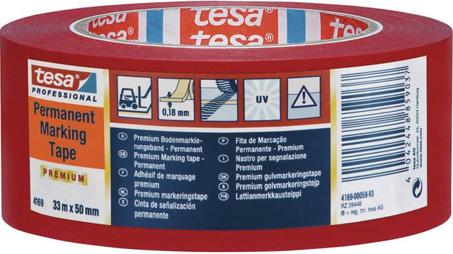 Tesa 04169 vloermarkeringstape wit - 50mm x 30m