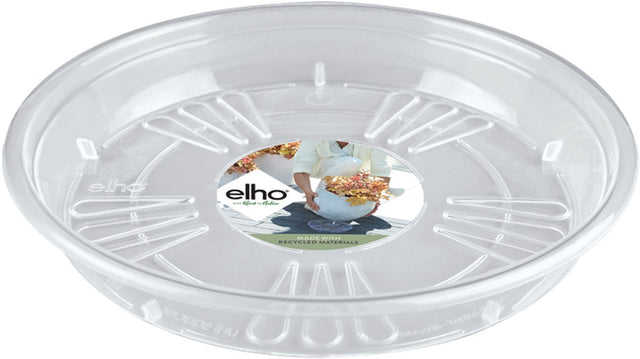 Elho uni-schotel rond 33 - schotel voor binnen buiten - ø 32.0 x h 4.2 cm - transparant