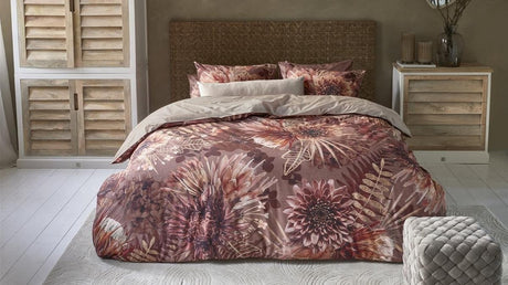 Riviera maison protea dekbedovertrek - tweepersoons - 200x200 220 - steenrood
