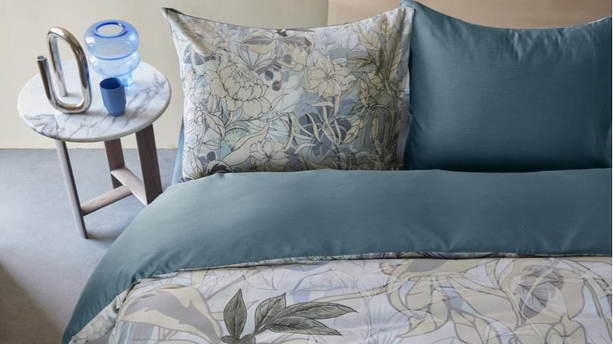 Kardol nobile dekbedovertrek - lits-jumeaux xl - 260x200 220 - blauw grijs