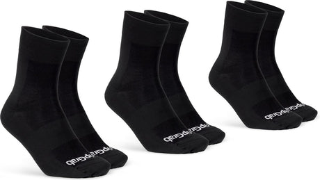 Gripgrab - lightweight sl 3pack performance zomer fietssokken 3 paar coolmax wielersport sokken regular cut - zwart - unisex - maat s (38-41)
