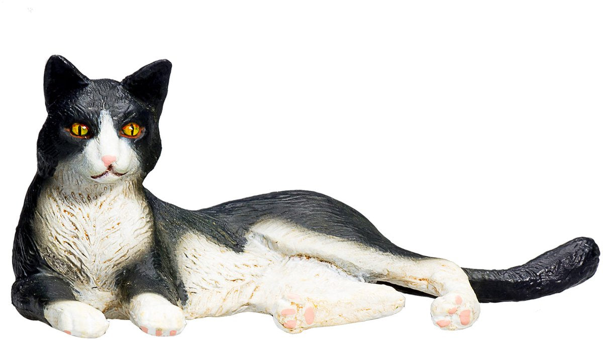 Mojo farmland liggende kat zwart wit - 387367