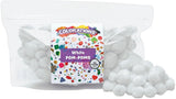 Colorations pompons wit knutselmateriaal 100 stuks - creatieve hobby.
