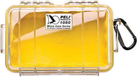 Peli - micro case - ip67 - waterdicht - watertight - dustproof - stofdicht - opbergen - #1050 wi wl-yellow clear