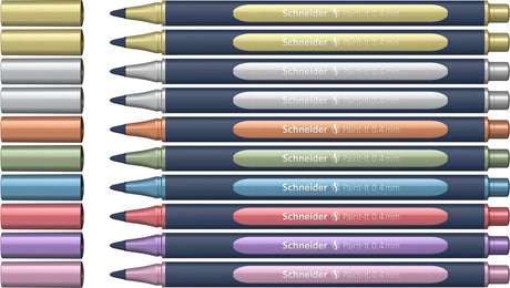 Schneider schrijfwaren schneider paint-it 050 - rollerball metallic - 0.4mm - 10 stuks - s-ml05011503
