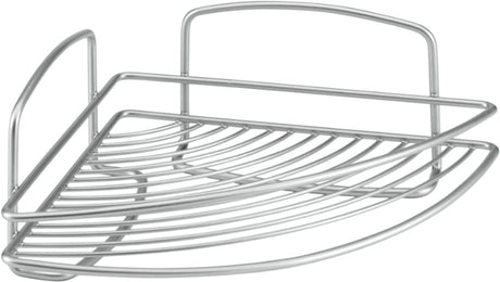 Metaltex - onda badkamerrek hoekplank – 22x22x11 cm – zilver – metaal polytherm coating – 5 jaar garantie
