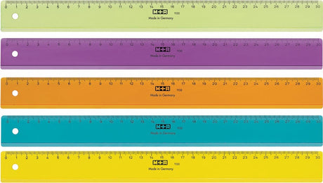 Merkloos sans marque liniaal m+r 30cm plastic transparant assorti
