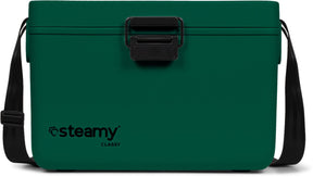 Steamy classy 12 - kleine koelbox incl. divider snijplank met schouderband - 12 liter - frigobox - pine green