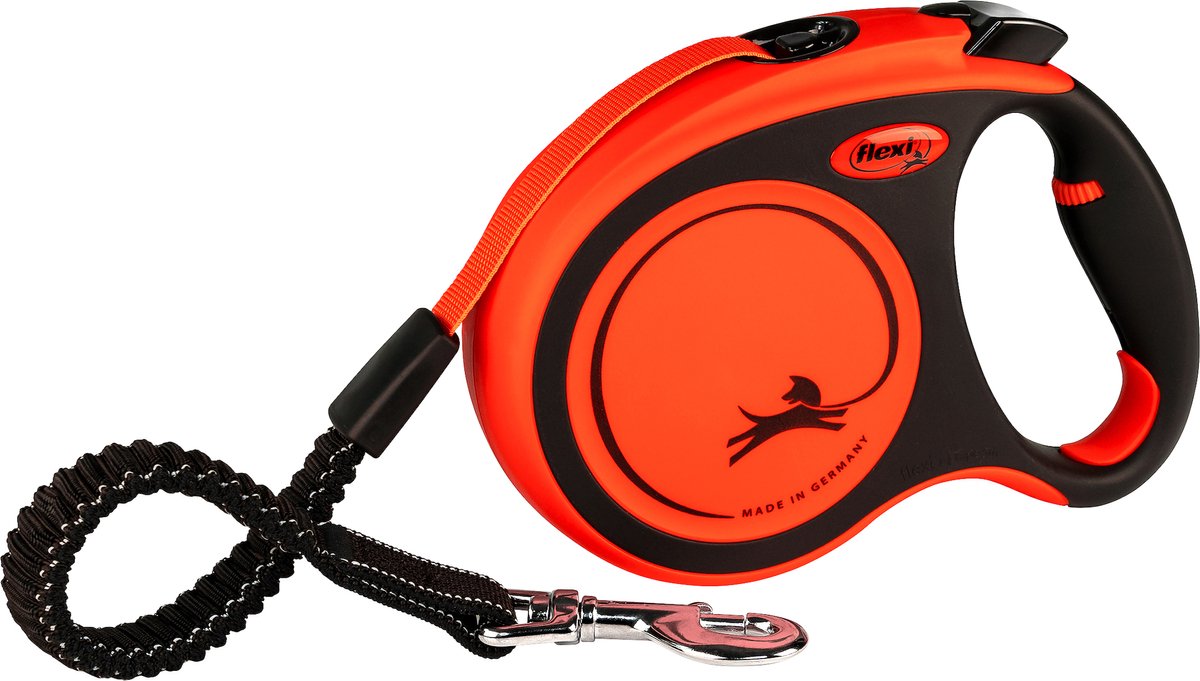 Flexi rollijn xtreme tape leash - l - orange l