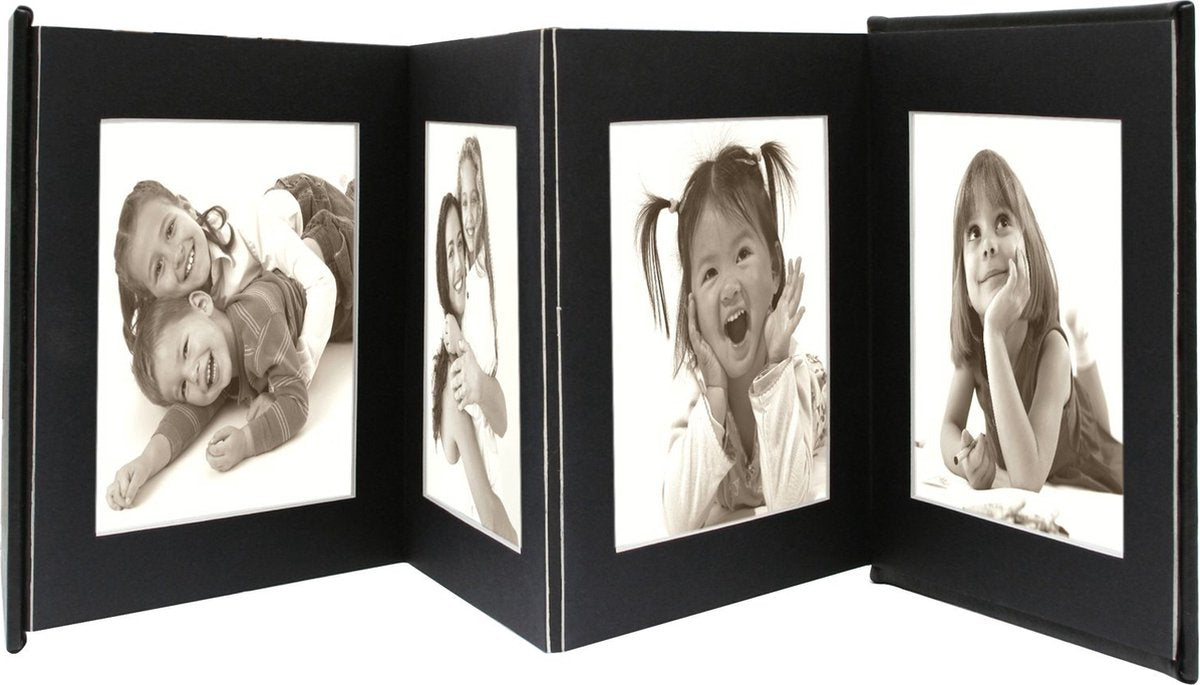 Deknudt frames a66dc2 8ph - leporello album - zwart - 8x foto 10x15 cm
