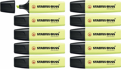 Stabilo boss original - markeerstift - pastel - snufje limoen - doos 10 stuks