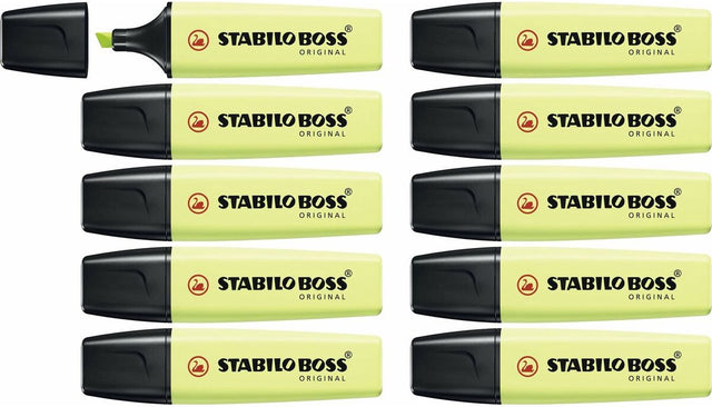 Stabilo boss original - markeerstift - pastel - snufje limoen - doos 10 stuks