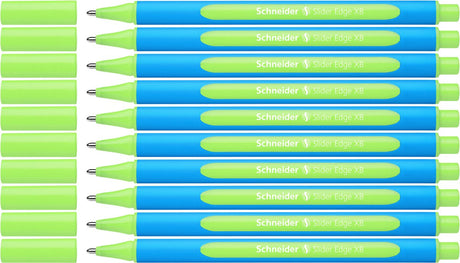 Schneider schrijfwaren schneider balpen - slider edge - xb - lichtgroen - 10 stuks - s-152211-10