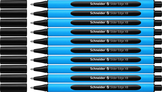 Schneider schrijfwaren schneider balpen - slider edge - xb - zwart - 10 stuks - s-152201-10