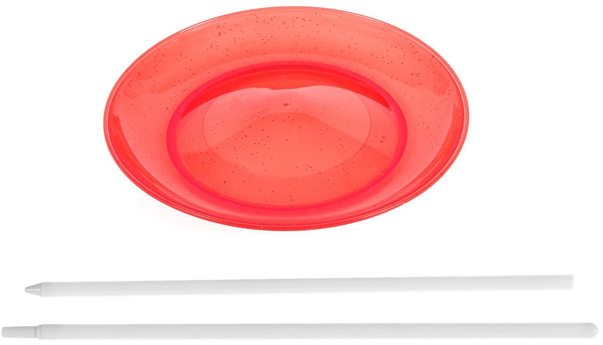 Eureka jongleer bord met stok - rood