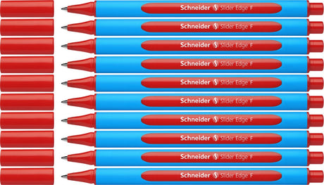 Schneider schrijfwaren schneider balpen - slider edge - f - rood - 10 stuks - s-152002-10