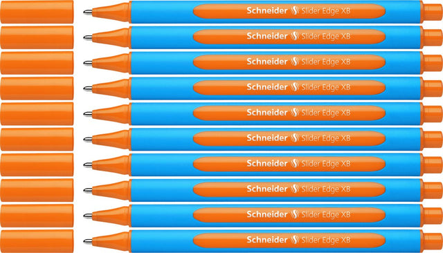 Schneider schrijfwaren schneider balpen - slider edge - xb - oranje - 10 stuks - s-152206-10