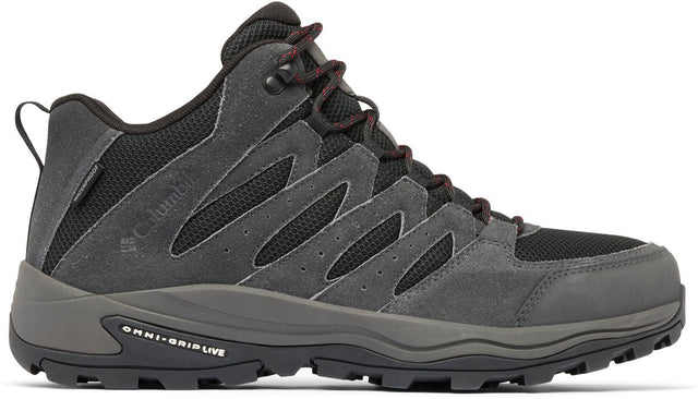 Columbia redmond™ iv mid waterproof heren wandelschoenen - black, mountain red 41