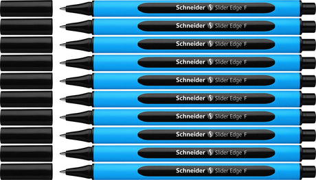 Schneider schrijfwaren schneider balpen - slider edge - penpunt f - schrijfkleur zwart - 10 stuks - s-152001-10