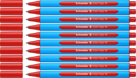 Schneider schrijfwaren schneider balpen - slider edge - penpunt m - schrijfkleur rood - 10 stuks - s-152102-10