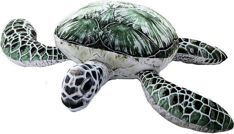 Lean toys grote pluche schildpad - kinderkamer decoratie knuffel - ce-keurmerk