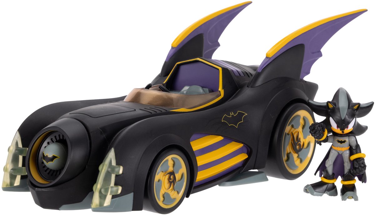 Jakks sonic dc 6cm shadow + batmobile