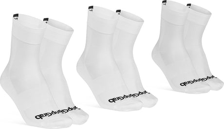 Gripgrab - lightweight sl 3pack performance zomer fietssokken 3 paar coolmax wielersport sokken regular cut - wit - unisex - maat s (38-41)