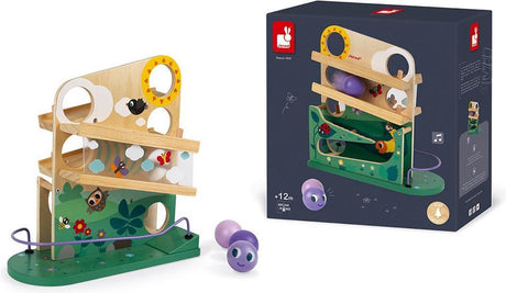 Janod - houten ballenbaan met bel - rups
