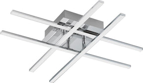 Eglo lasana 1 - wand plafondlamp - 1 lichts - chroom - wit