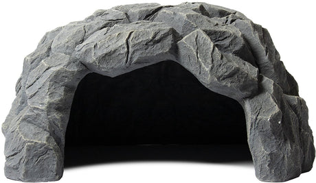 Terra della schildpaddengrot - schuilplaats voor landschildpadden zonder bodem - rotslook - 40x31x21,5cm - grijs