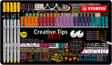 Stabilo creative tips arty pennen in metalen etui - 50dlg.