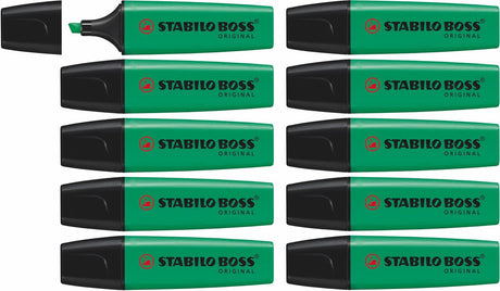 Stabilo boss original - markeerstift - hoogste kwaliteit - turquoise - doos 10 stuks