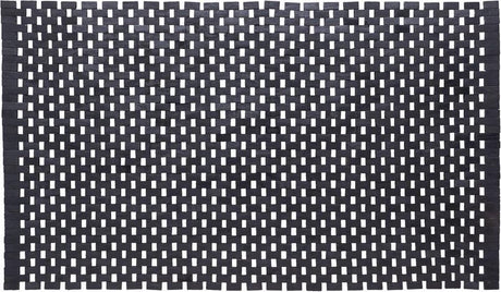 Sealskin woodblock - badmat 52x90 cm - 100% gerecycled hout - teak zwart