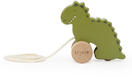 Trixie klein houten trekspeeltje mr. dino – trekdier voor peuters vanaf 12 maanden