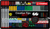 Stabilo creative tips arty pennen klassieke kleuren in metalen etui - 30dlg.