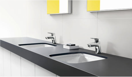 Hansgrohe logis - wastafelmengkraan - ééngreeps bediening - coolstart energiebesparend - met trekwaste - 70mm - chroom