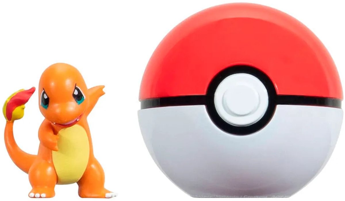 Jazwares pokémon clip'n'go poké balls charmander #1 poké ball mini-figuur
